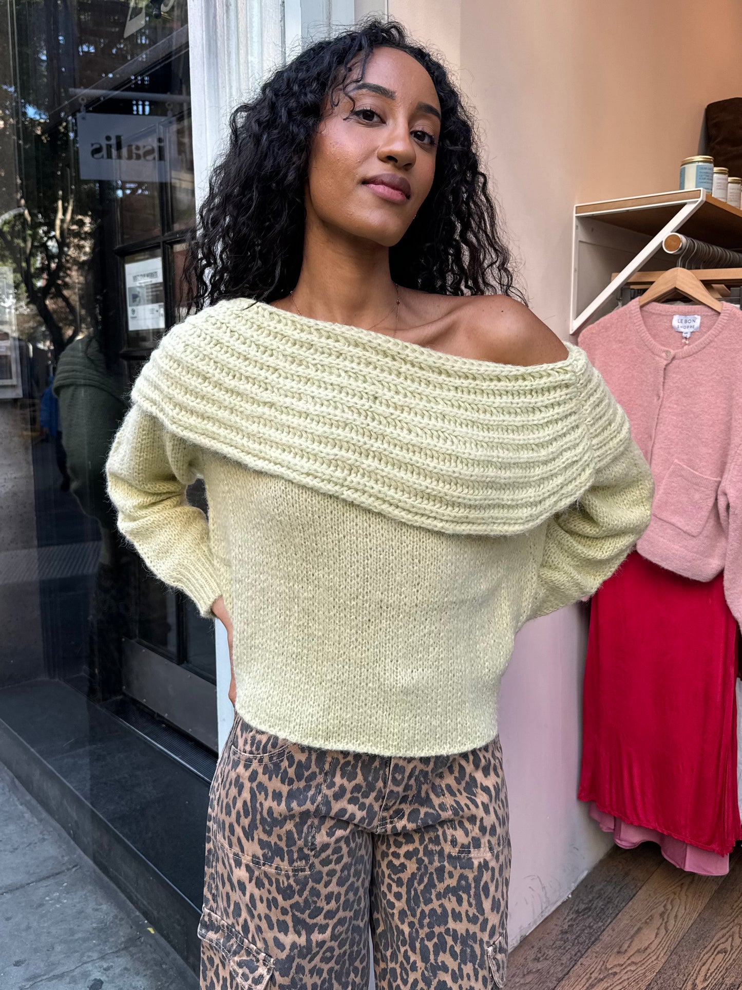 Selma Cowl Neck Sweater in Sage