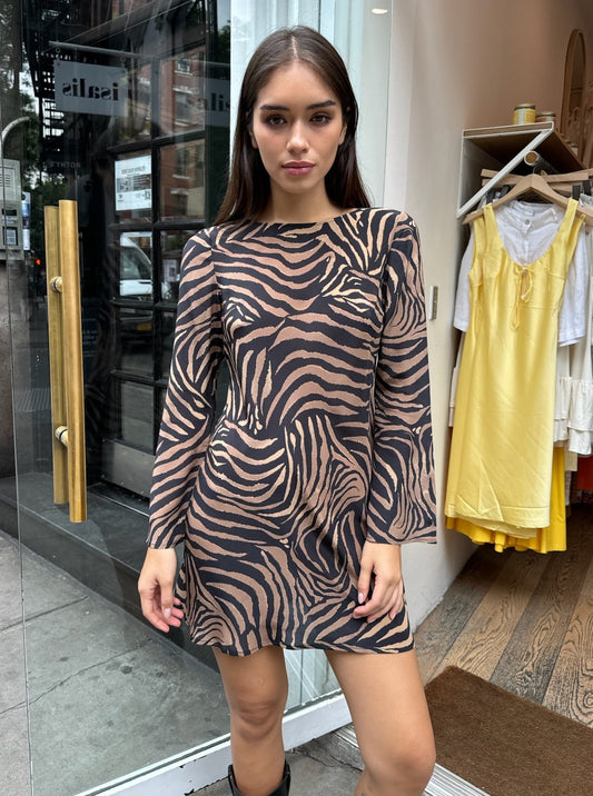 Ridley Dress in Tiger Black