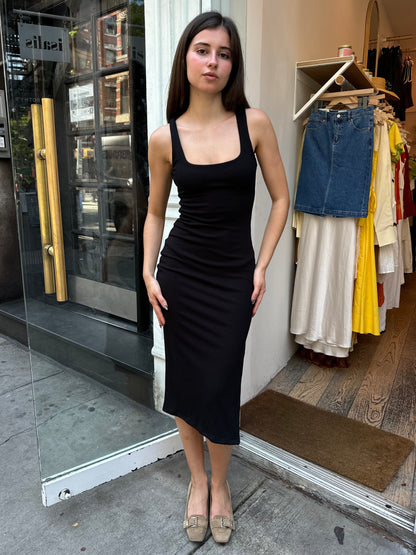 Becca Knit Tank Dress in Black