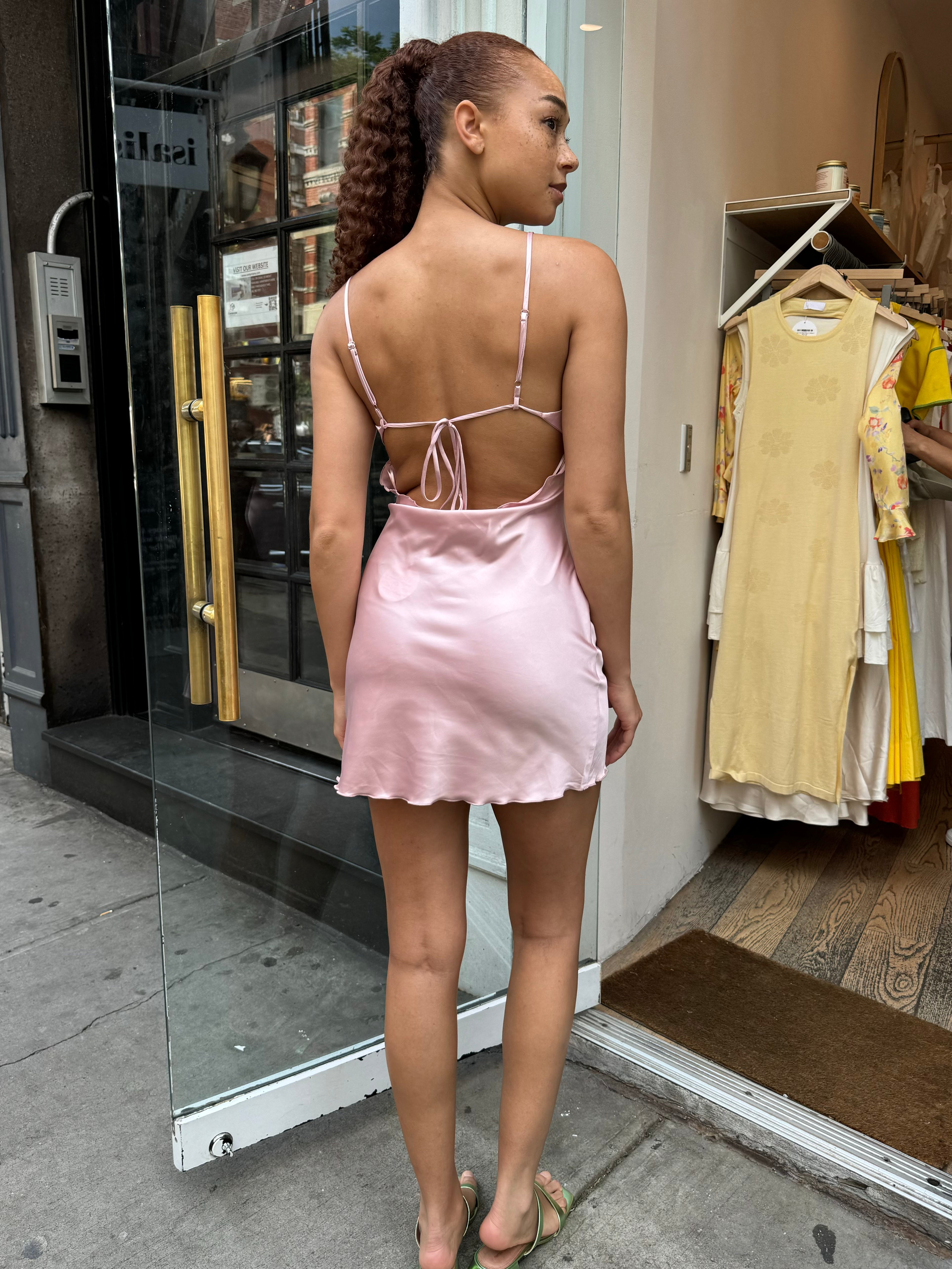 Francesca Mini Dress in Rose Pink