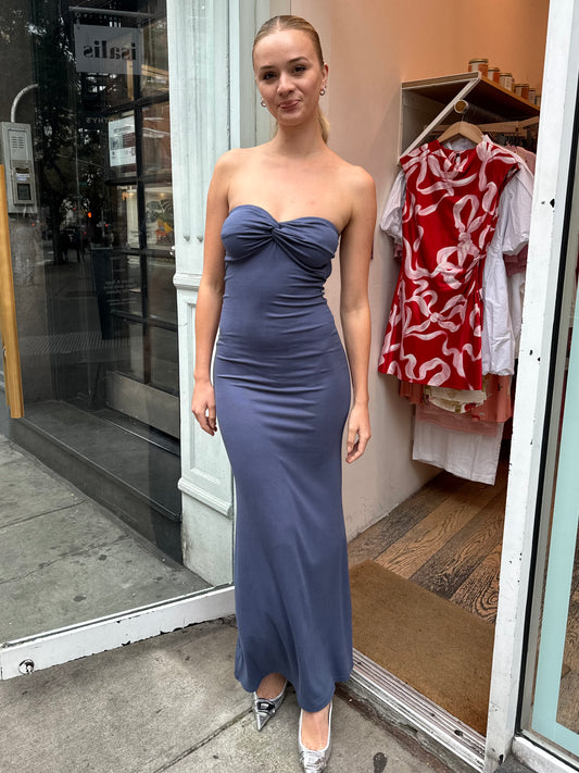 Dalancey Strapless Dress in Navy