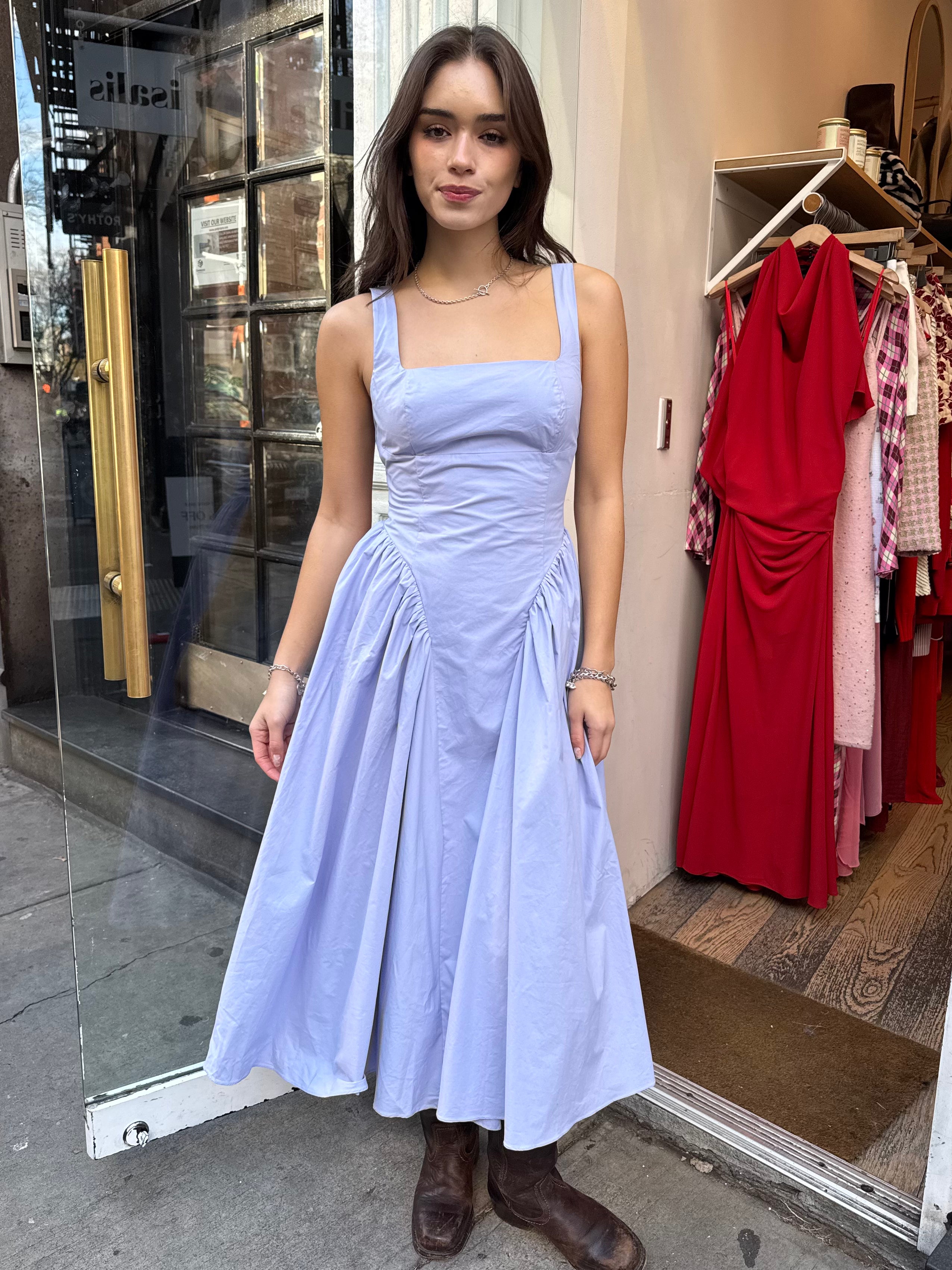 Vinya Dress in Periwinkle Blue