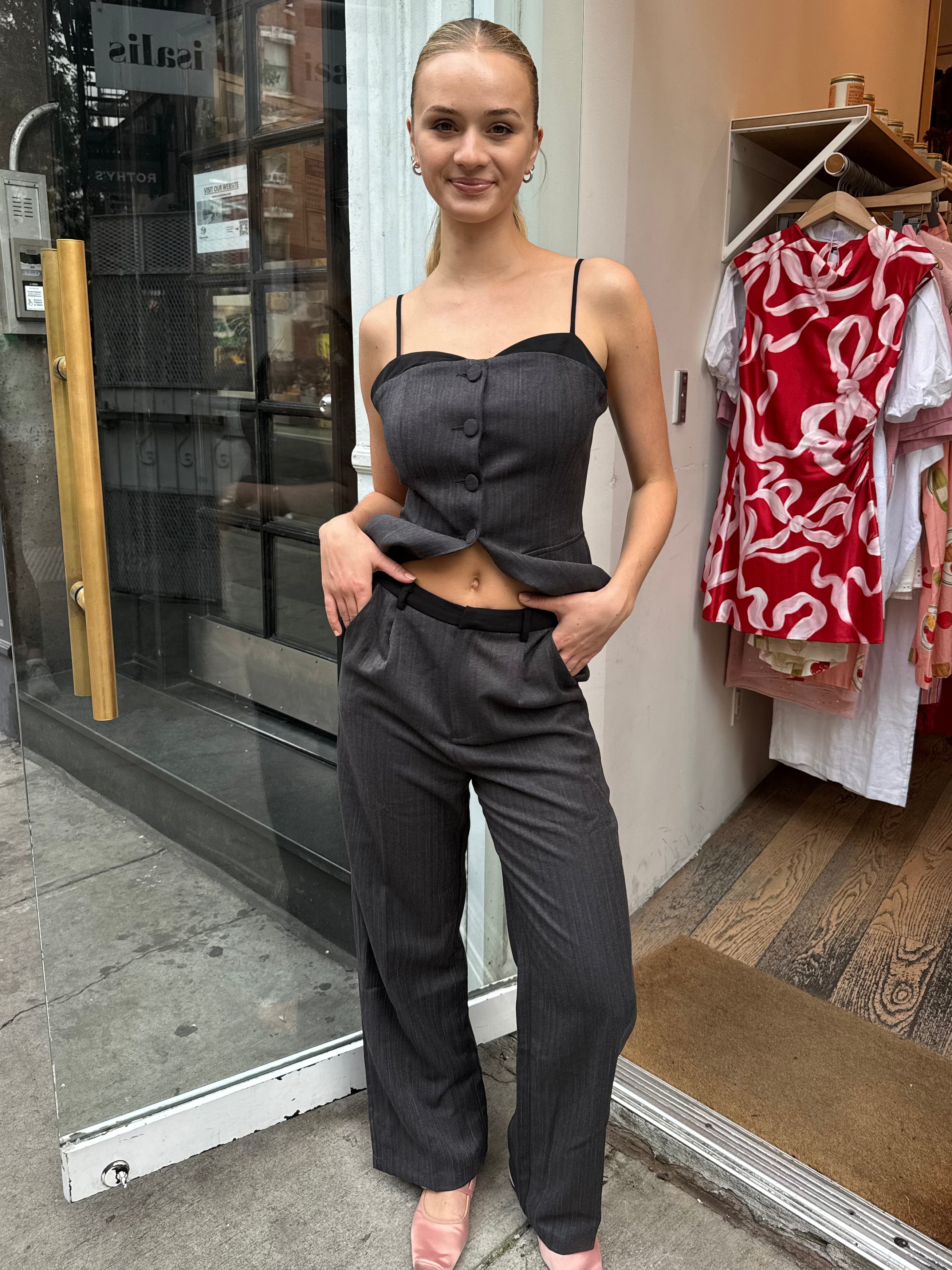 Thelma Trouser in Charcoal