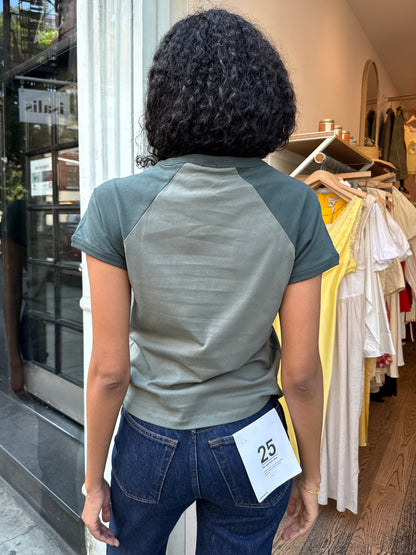 Raglan Baseball Tee in Juniper