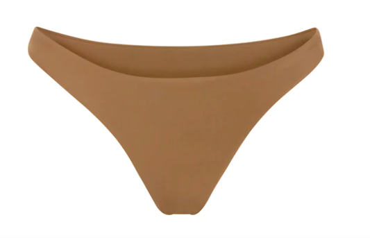 The Eighties High-Cut Bikini Bottom in Sandstone