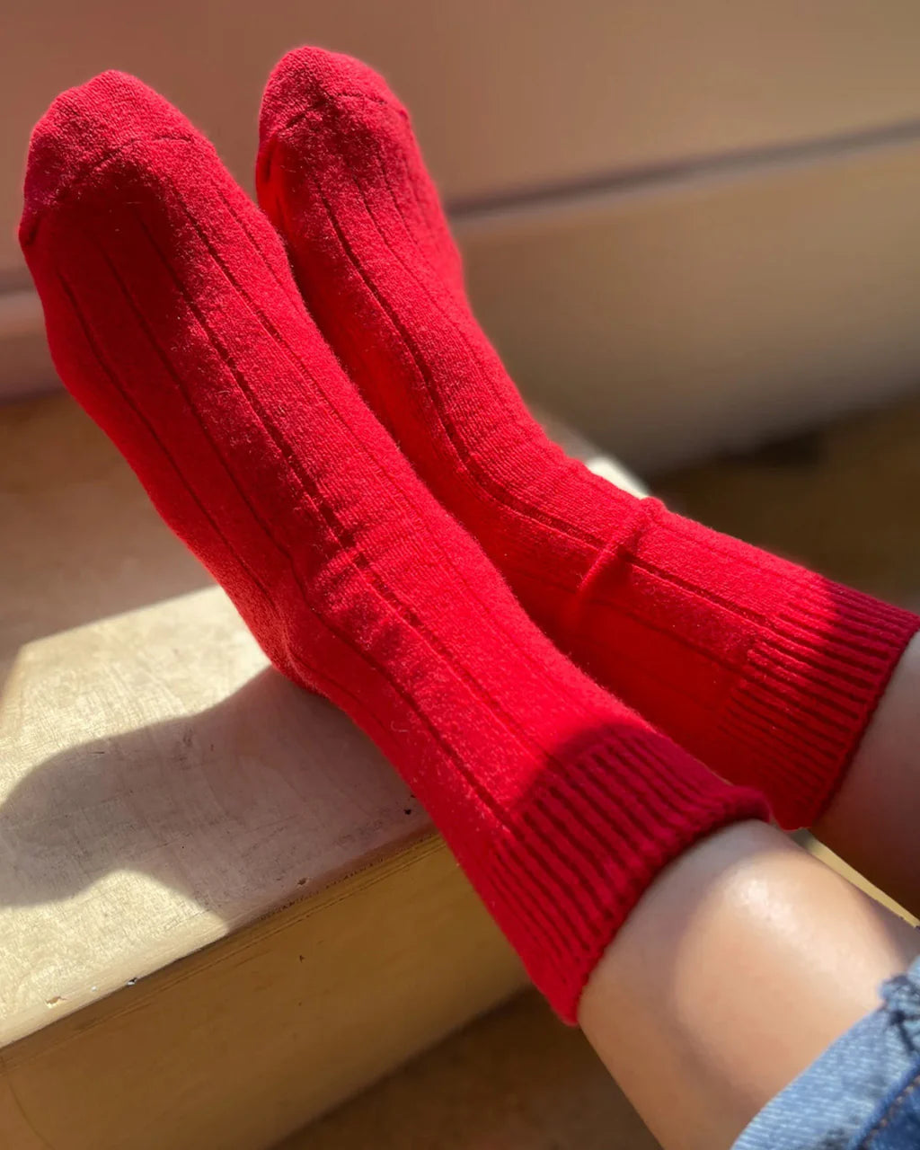 Classic Cashmere Socks in Red